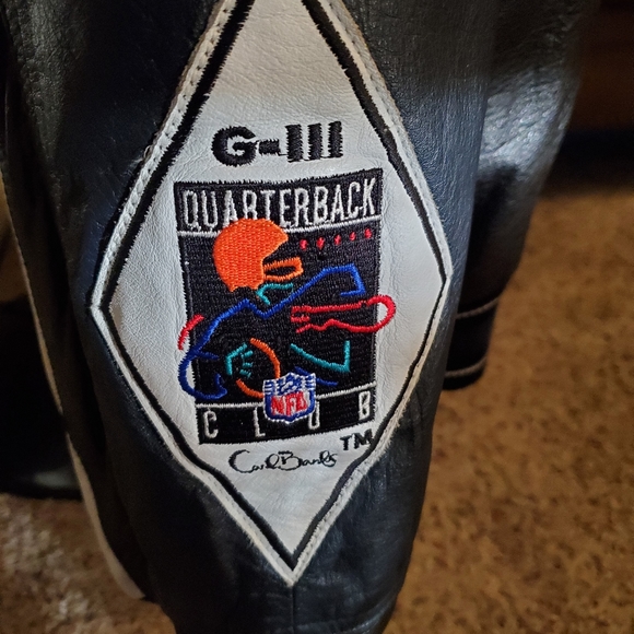 2XL LEATHER CHICAGO BEARS COAT - Picture 6 of 9